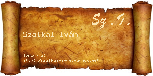 Szalkai Iván névjegykártya